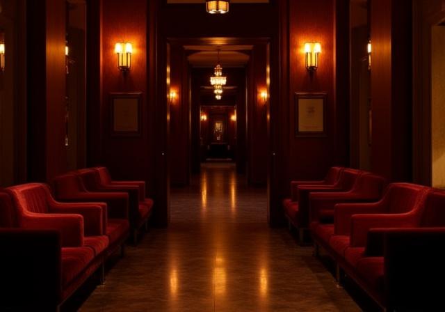 Art deco revival hotel lobby renovation